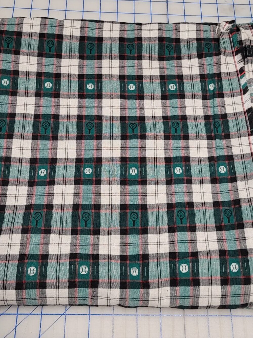3 yards of Tennis Cotton Print